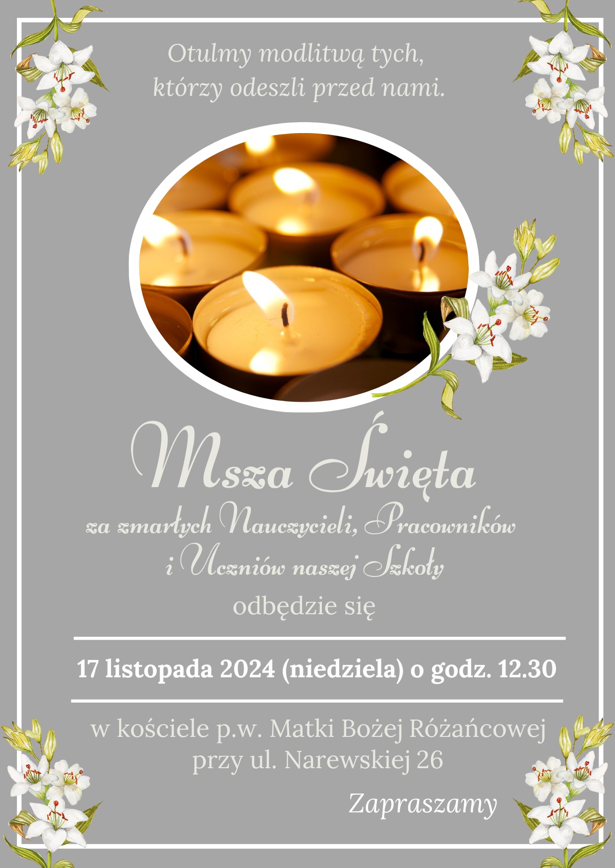 Zapraszamy na Mszę Świętą