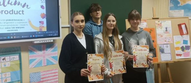 Rozstrzygnięcie konkursu językowego „Autumn Product”.